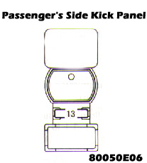 Passengers side kick panel